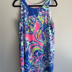 Lilly Pulitzer Blue and Pink Abstract Dress